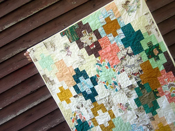 Woodland baby quilt