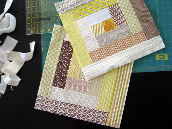 Quilt-As-You-Go Log Cabins tutorial