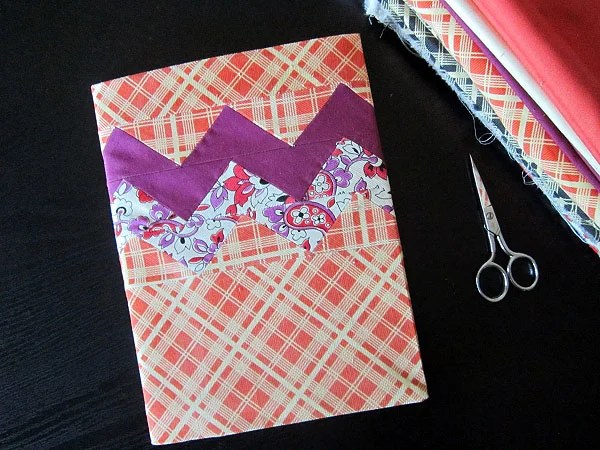 Zigzag Patchwork Journal Cover tutorial