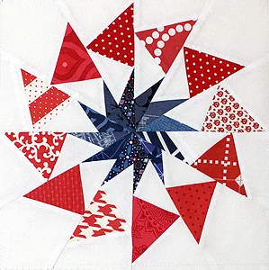 Flying Geese Variation free machine paper piecing download at Lark Cottons