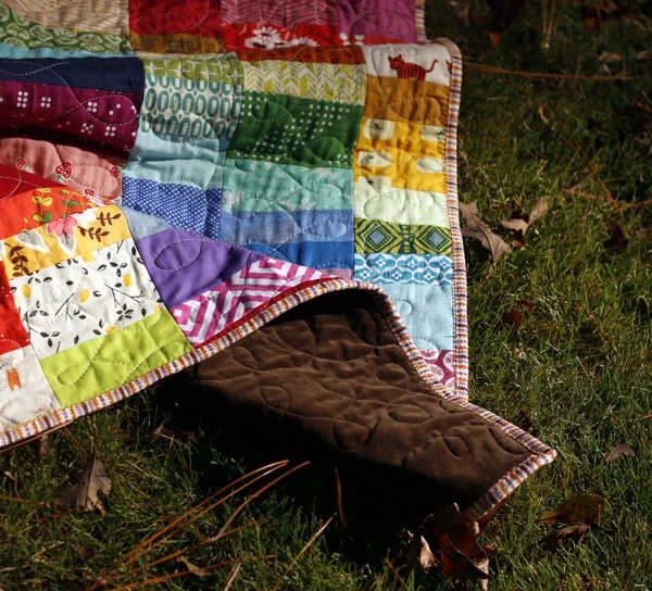 Rainbow Falls patchwork quilt