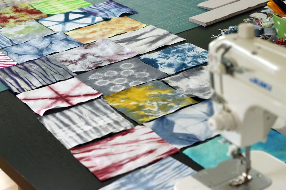 a Shibori runner
