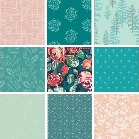 Teal and Dusty Rose by Meadow Mist Designs