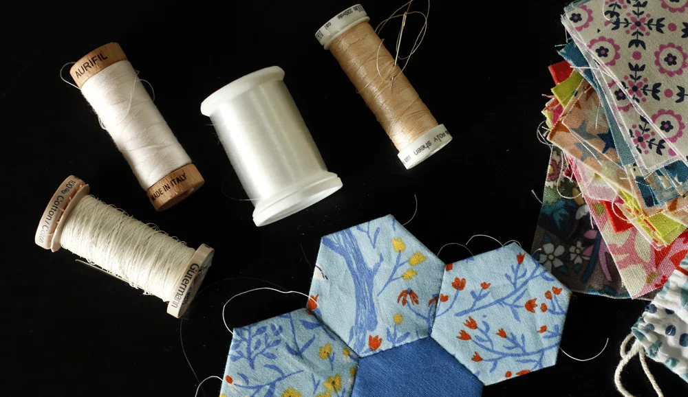 Hello Hexies + Thread for English Paper Piecing — Stitched in Color