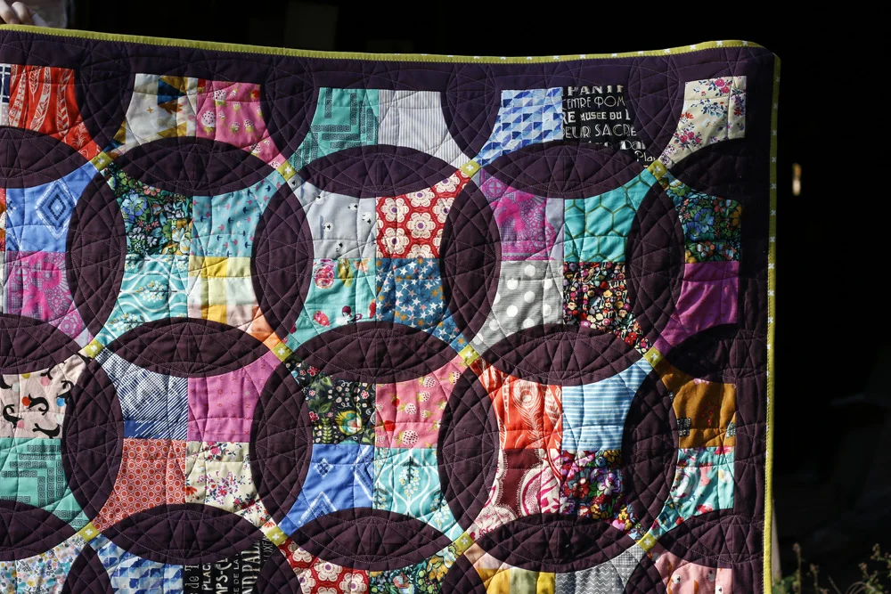 Custom quilting for Flowering Snowball. Stitched in Color.jpg