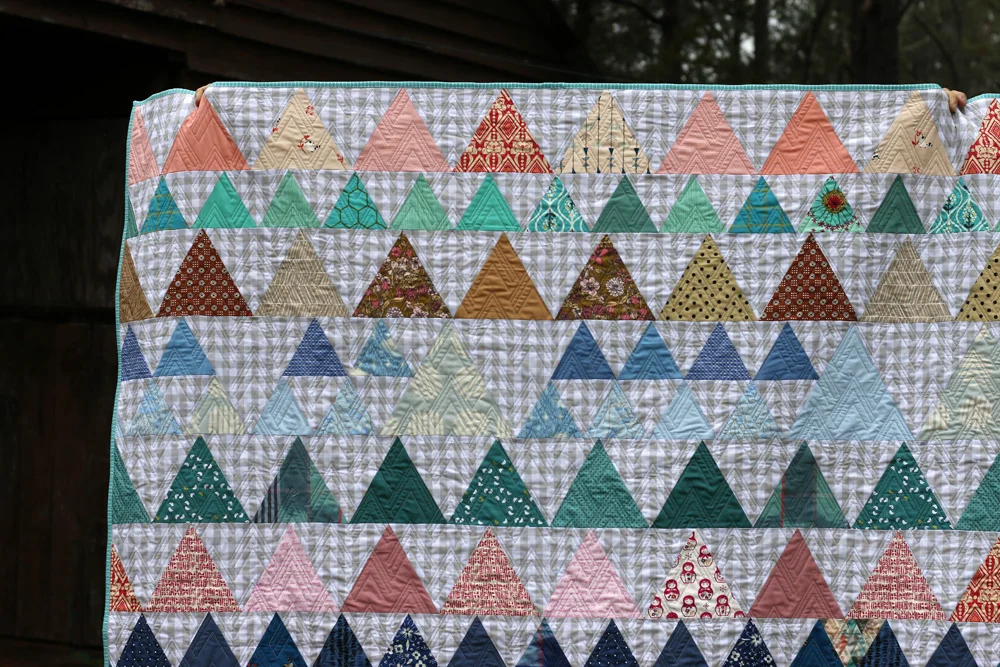 Triangle quilt close. Stitched in Color.jpg