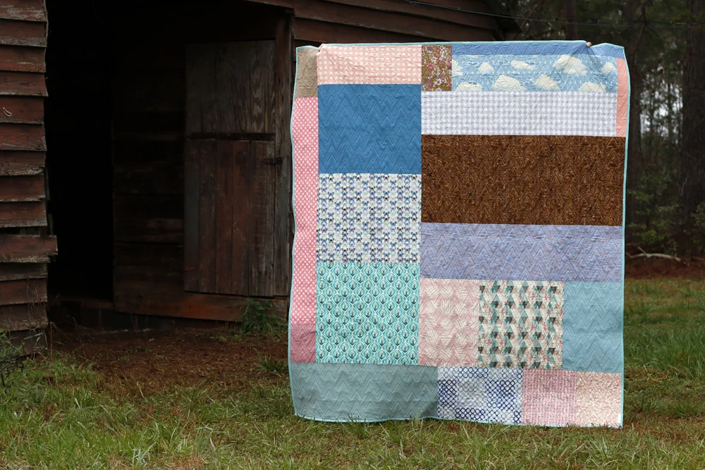 Spring patchwork quilt back. Stitched in Color.jpg