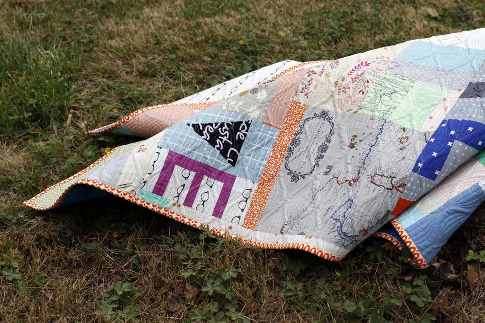 Improv patchwork quilt. Stitched in Color.jpg