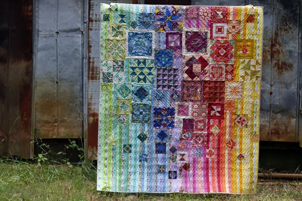Rainbow Gypsy Wife quilt. Stitched in Color.jpg