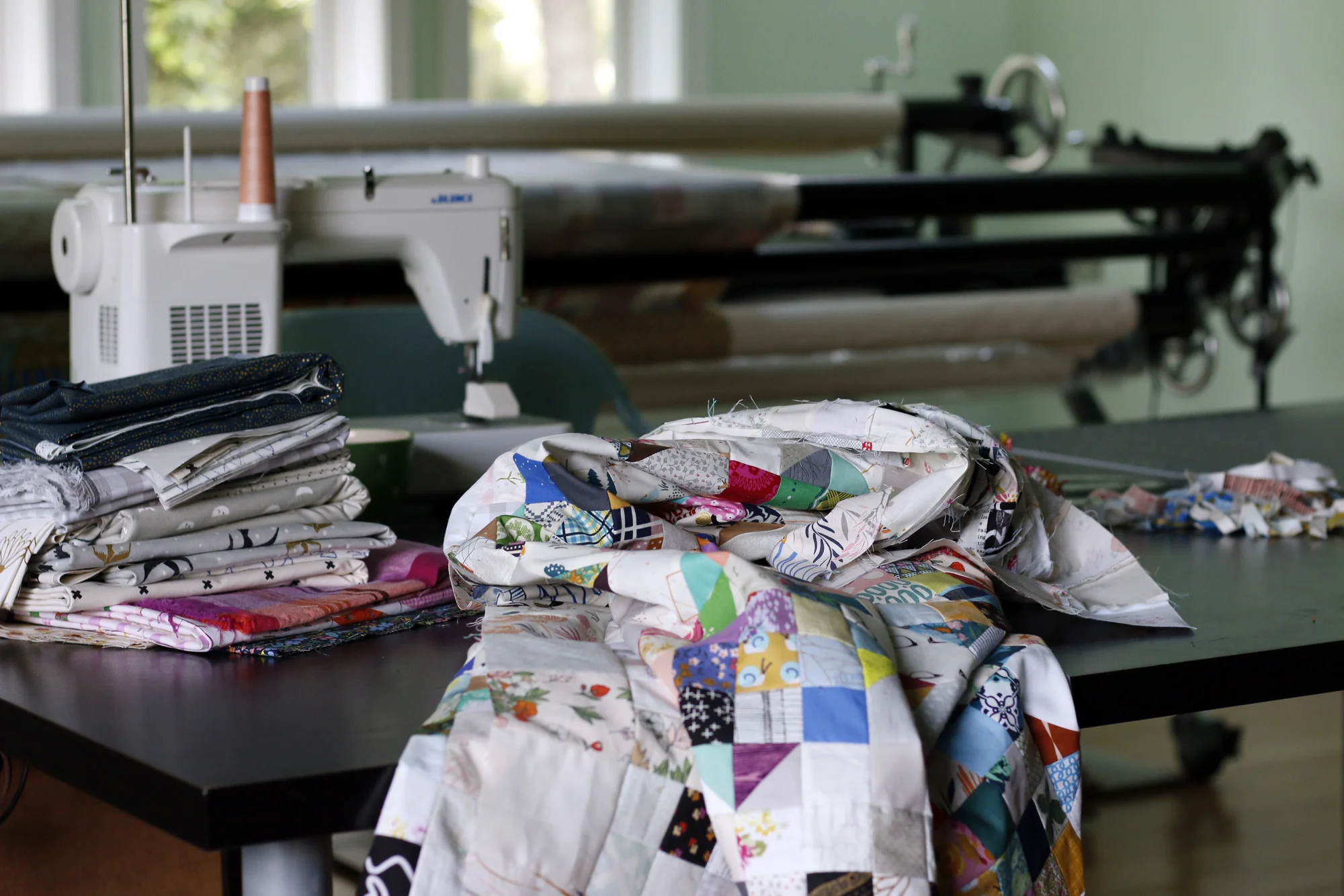 basting my final quilt