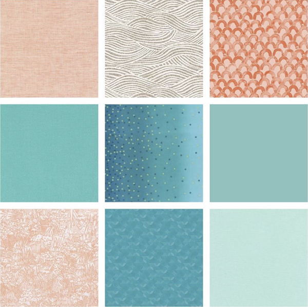 Sand, Coral, Ocean Waves by @IsThatSew101