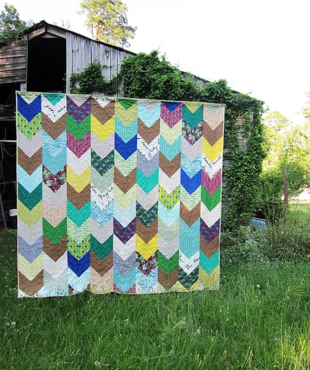 Pretty Potent chevron quilt