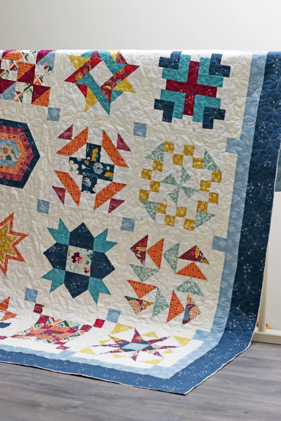 Karin's sampler. Stitched in Color.jpg