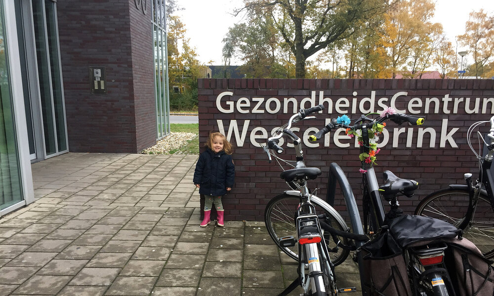 Elora at bike parking.jpg
