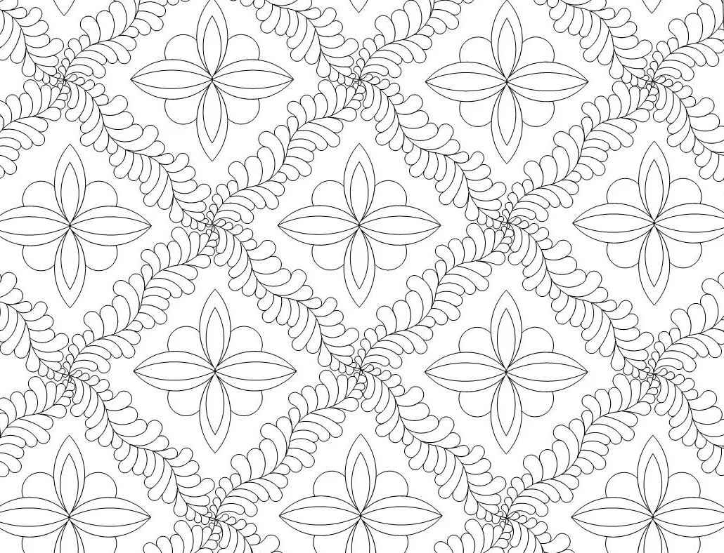 Vintage Feathers for Double Irish Chain