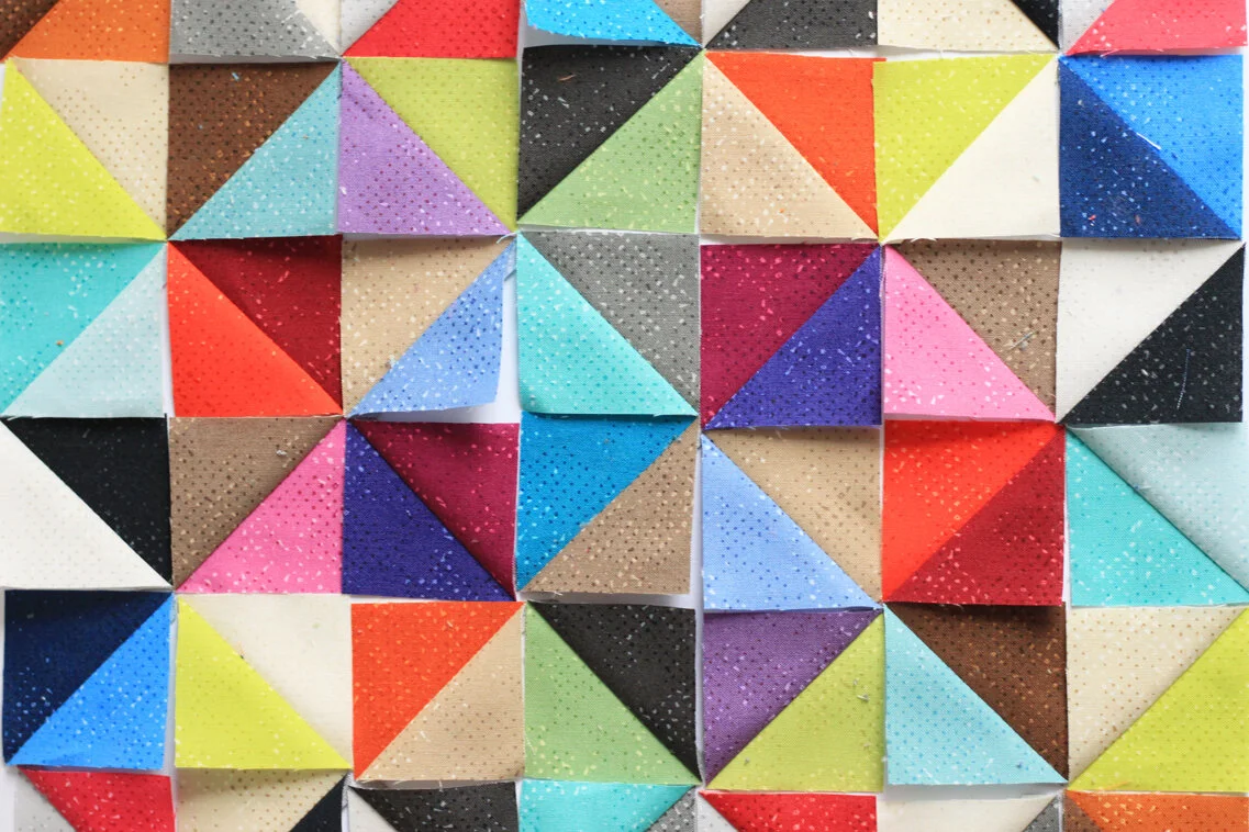 mini HST blocks by Zen Chic for a zipper pouch
