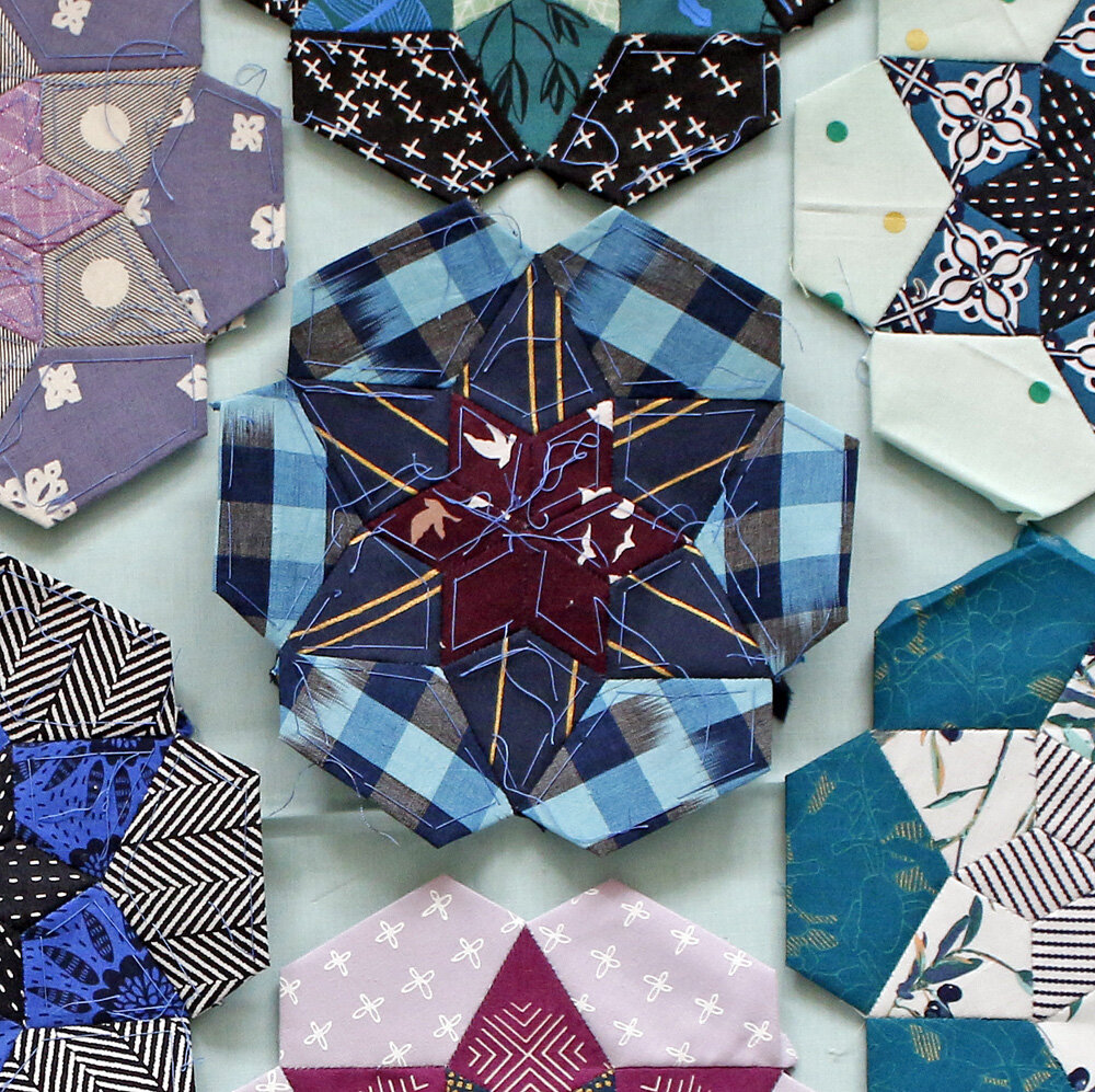 English Paper Piecing — Stitched in Color