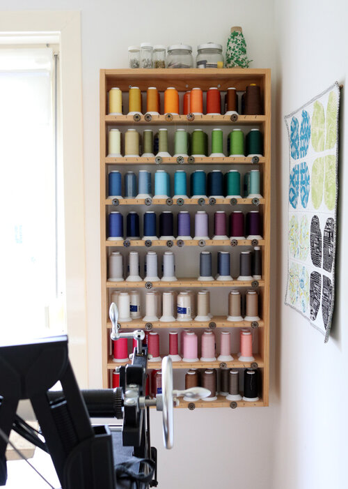How to Make a Simple and Stylish Thread Rack  Quilting room, Sewing room  design, Thread storage
