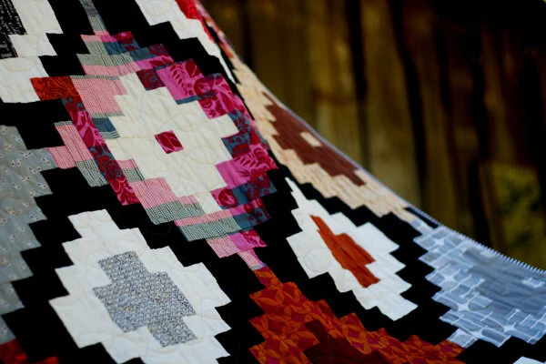 the High Contrast Ikat quilt