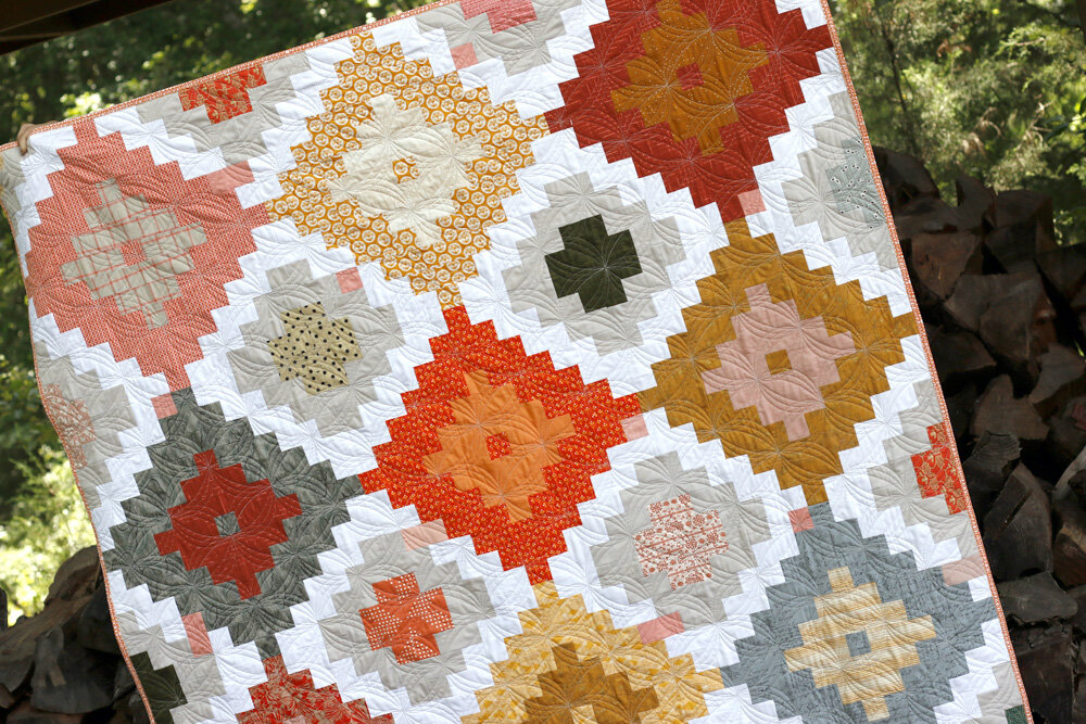 the Medium Contrast Ikat quilt
