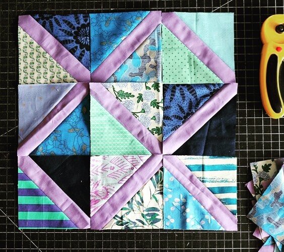 Hmmm leaving off the horizontal and vertical sashing turns Teeter Totter into a lattice quilt.  Nice. I hope that you are enjoying this phase of the project.  Whir, whir, whir - just keep sewing and let your mind float restfully along. 

#teetertotte