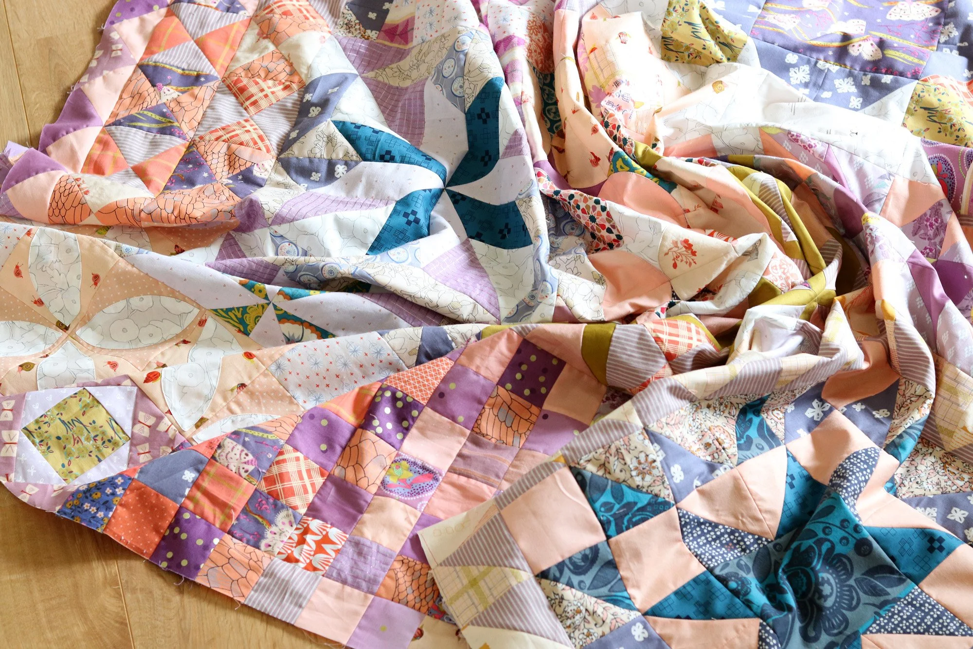 a Pas de Deux quilt top