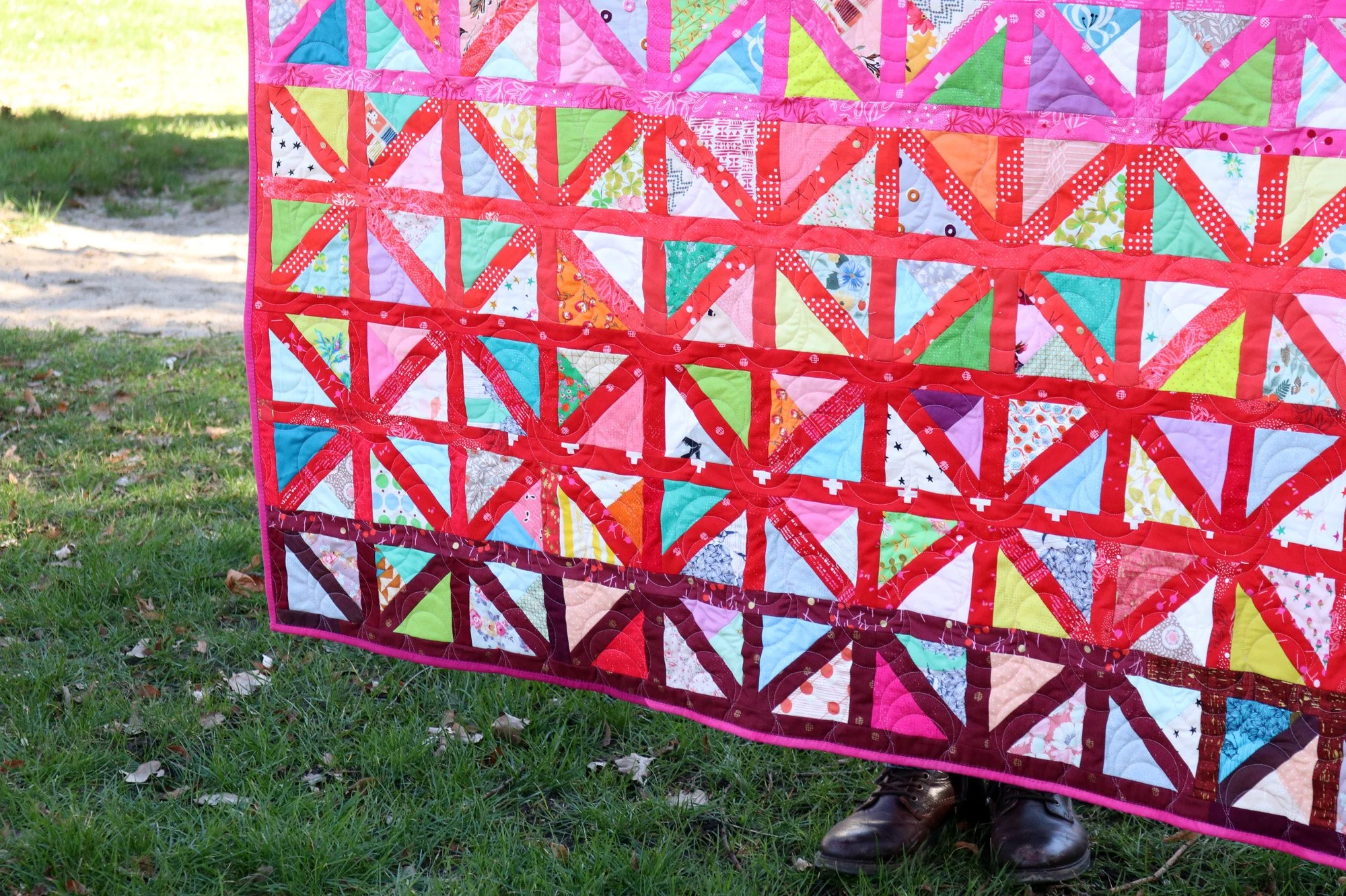 Teeter Totter, a scrap quilt — Stitched in Color