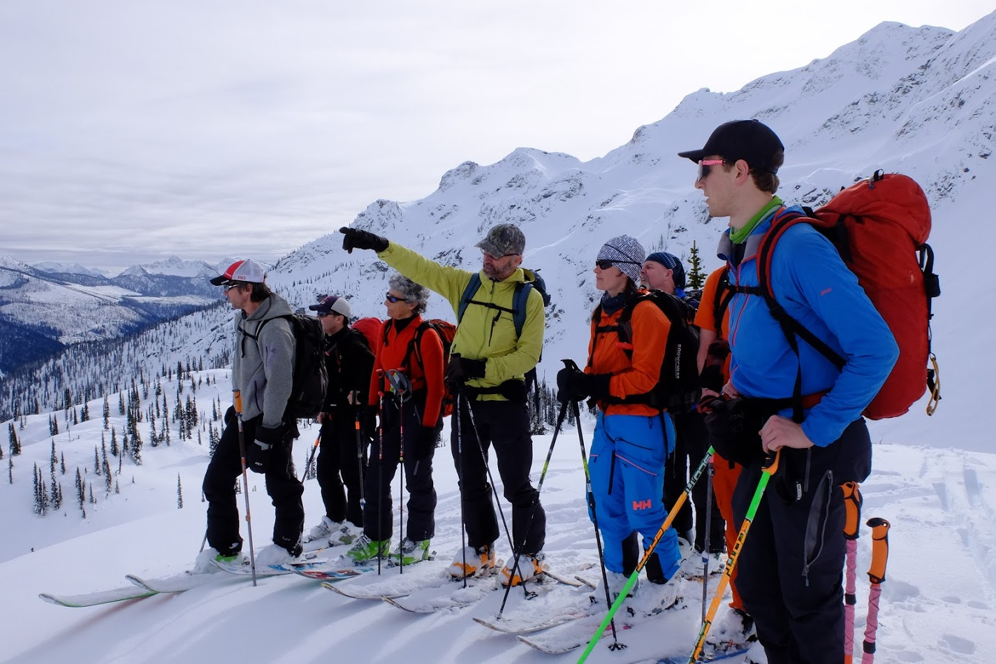 Steve pointing out the surrounding terrain above "Gobsmacked"