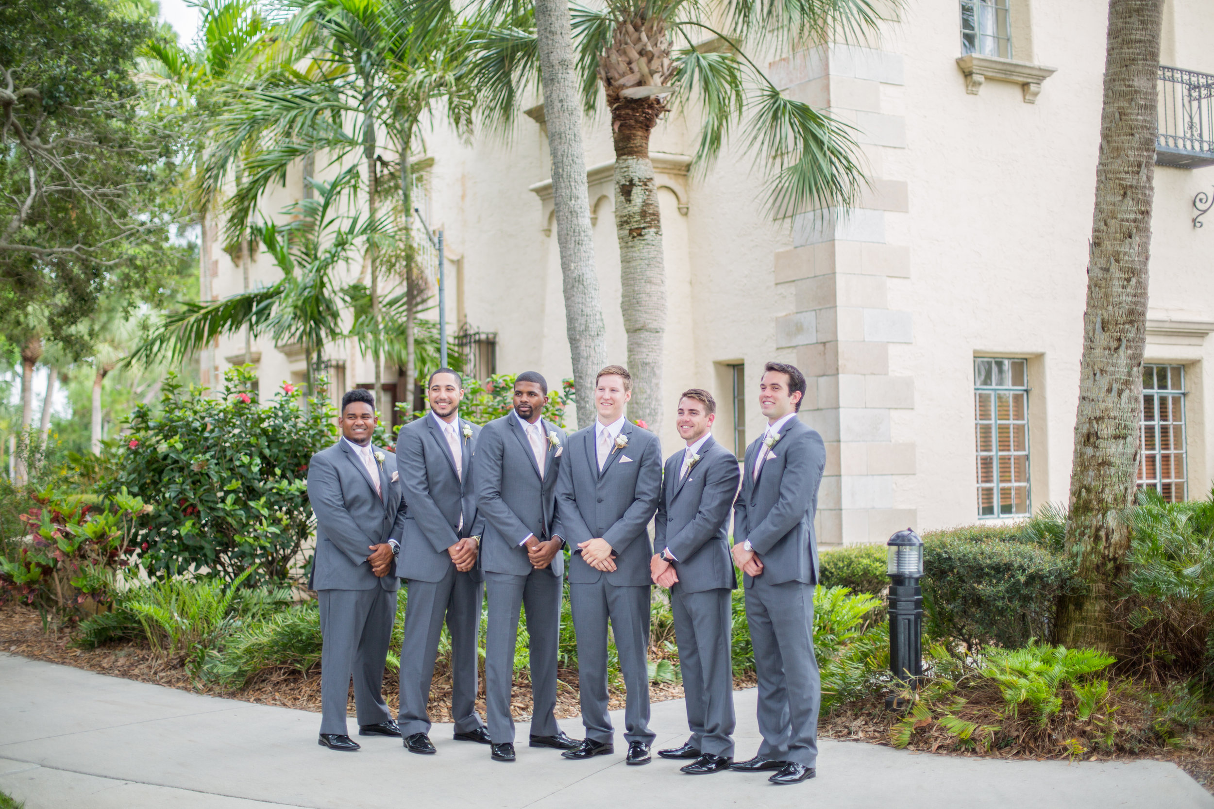 Powel Crosley Estate | Wedding | Pink and Gold Wedding | Wedding Portraits | Groom Portraits | Groomsmen | Sarasota Weddings | Spring Wedding | Jess Anne Photography