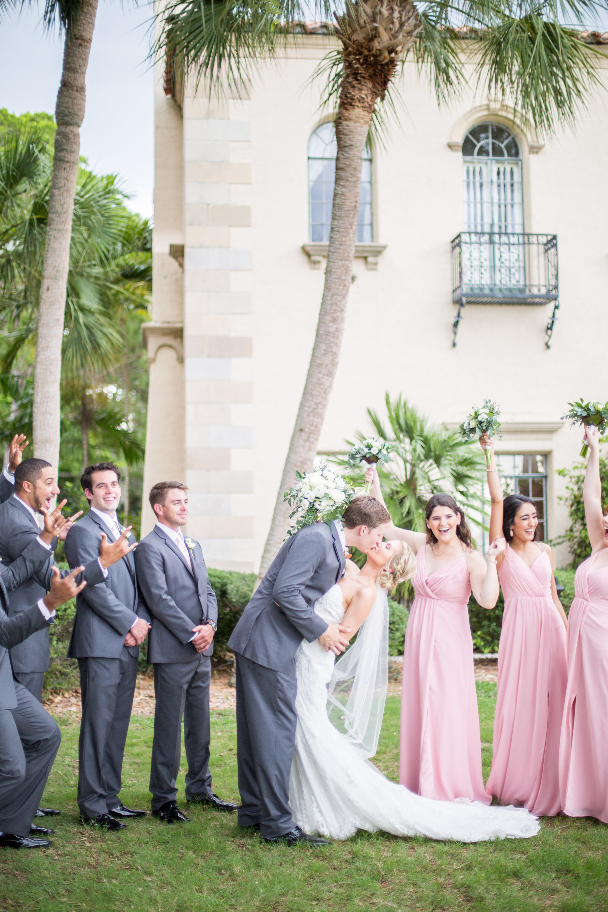 Powel Crosley Estate | Wedding | Pink and Gold Wedding | Wedding Portraits | Wedding Party | Sarasota Weddings | Spring Wedding | Jess Anne Photography