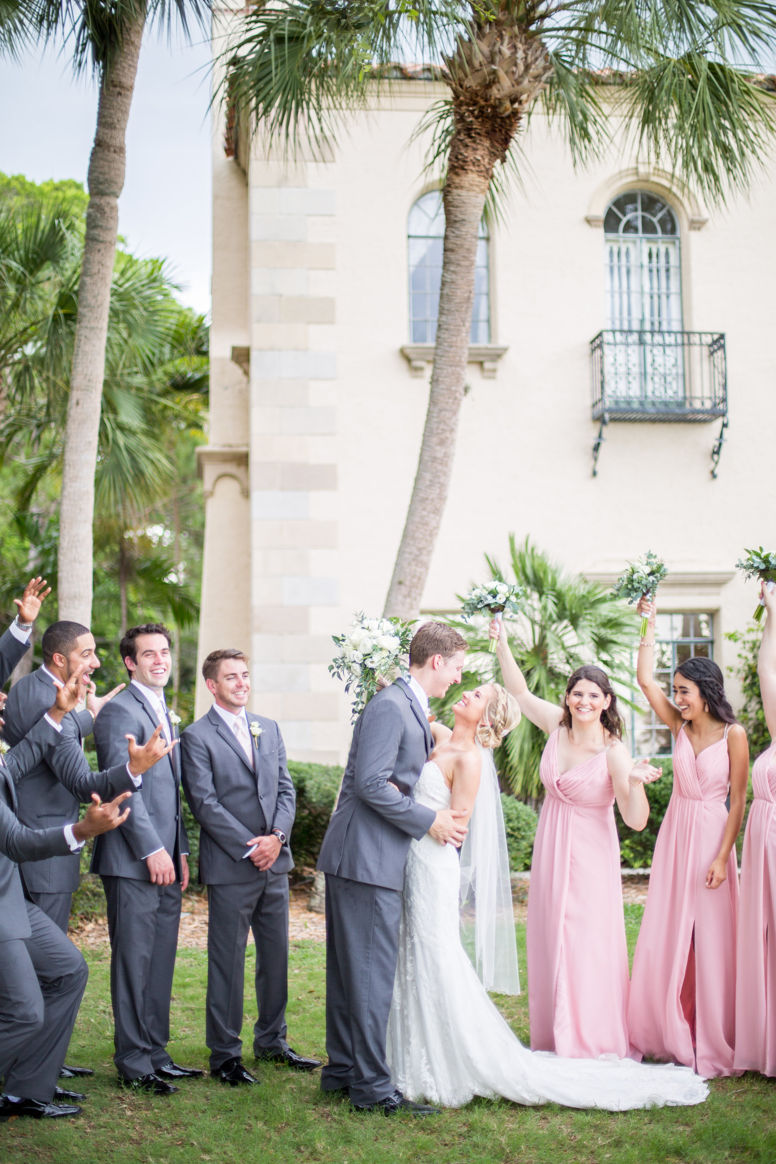 Powel Crosley Estate | Wedding | Pink and Gold Wedding | Wedding Portraits | Wedding Party | Sarasota Weddings | Spring Wedding | Jess Anne Photography