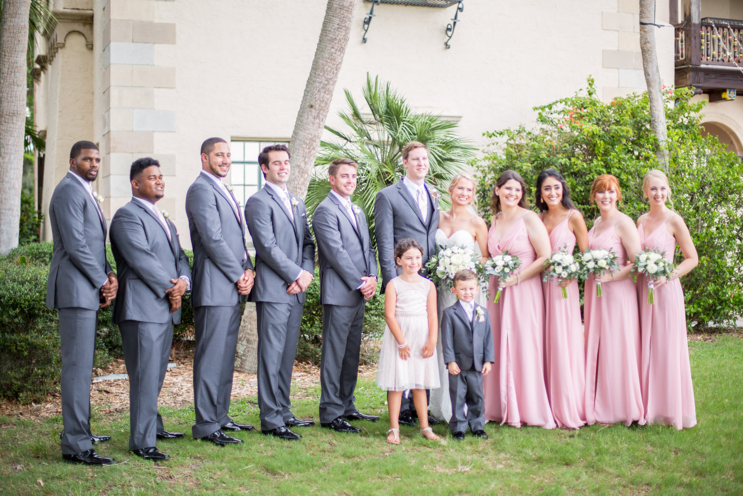 Powel Crosley Estate | Wedding | Pink and Gold Wedding | Wedding Portraits | Wedding Party | Sarasota Weddings | Spring Wedding | Jess Anne Photography