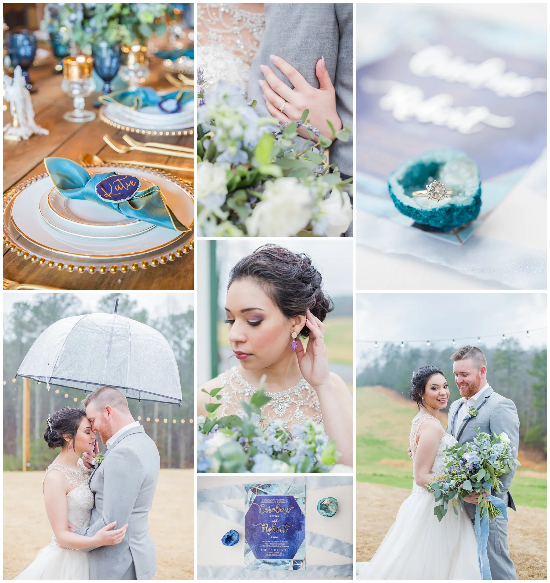 Geodes + Crystal's Styled Wedding in Georgia!