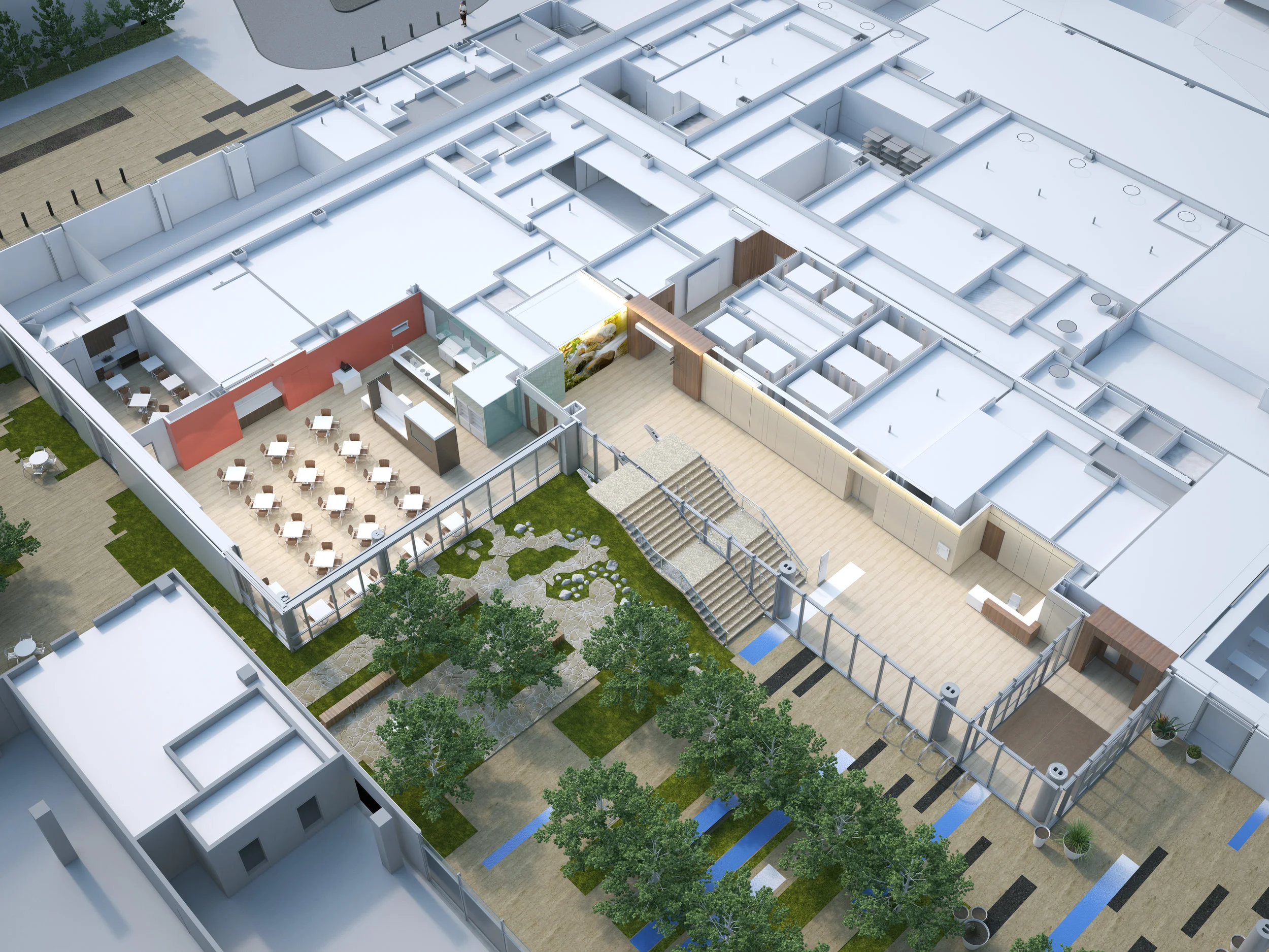 Hospital Cutaway and Cafe