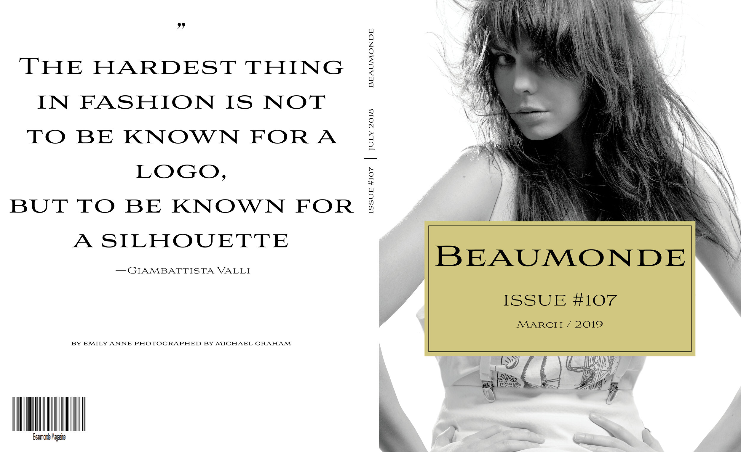 Fashion Magazine Cover, Spine, And Back