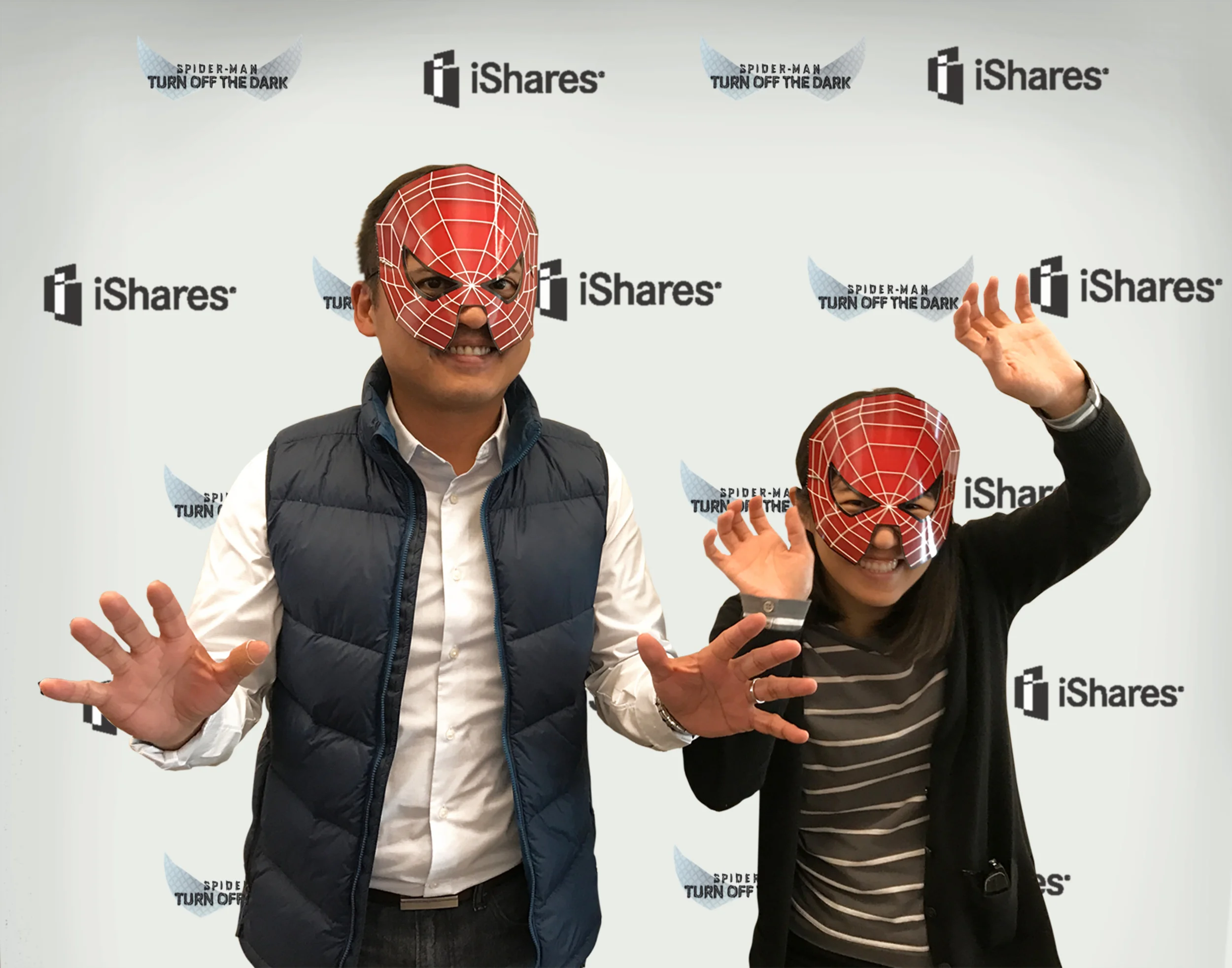 Client photo with step and repeat