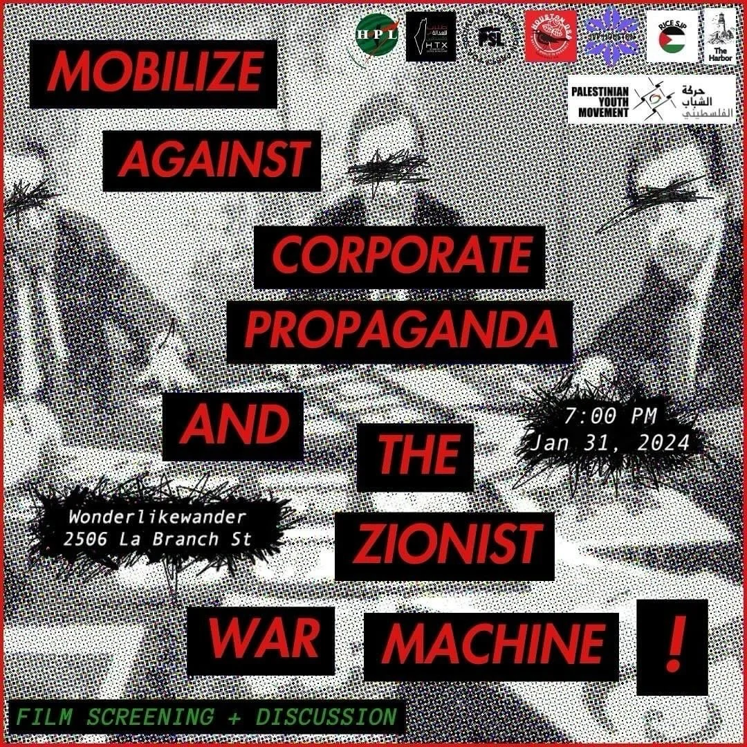MOBILIZE AGAINST CORPORATE PROPOGANDA AND THE ZIONIST WAR MACHINE!