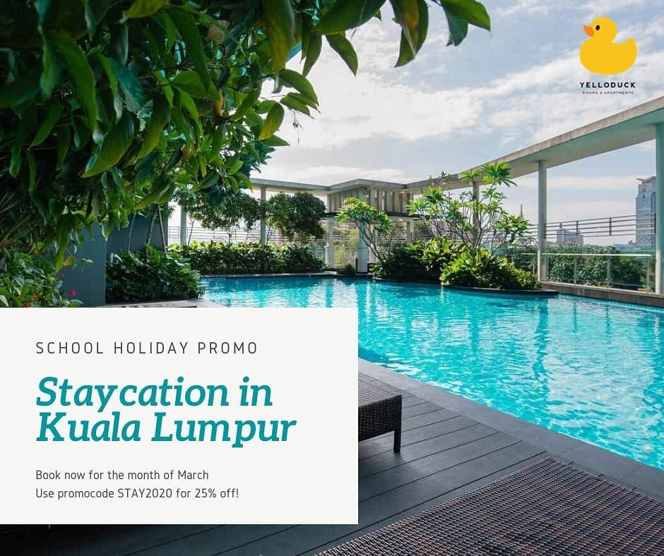 Planning a family vacation this school holiday?

Take advantage of unprecedented promo prices in KL. We have clean and modern apartments available right in the centre of town - minutes from Bukit Bintang and Chinatown. -- Great Location
-- High-speed