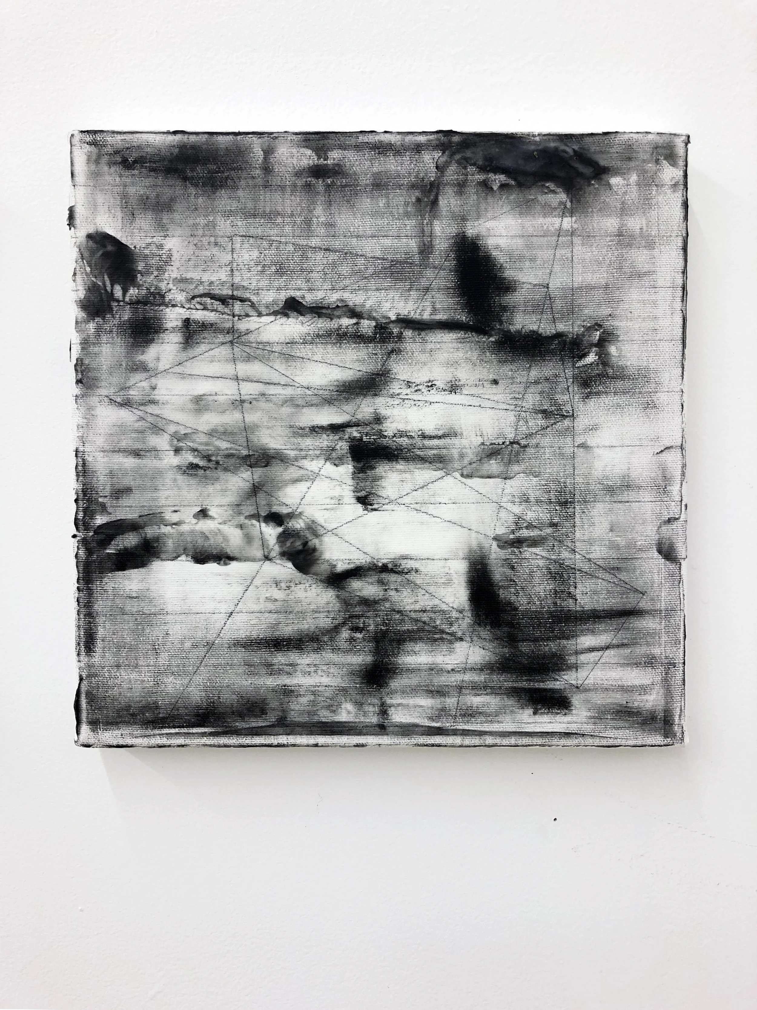  Untitled encaustic painting. Graphite, gouache, oil, beeswax. 10 x 10”, 2018/2019.  
