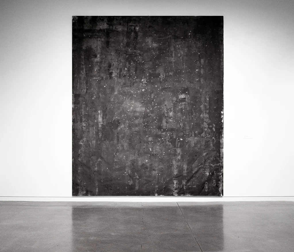 Reduction painting 2. Oil, acrylic polymer emulsion, powdered pigment, graphite on canvas. 345.4cm x 294.6cm (136"x116"), 2017.