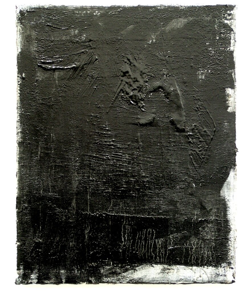  Black on silver 10, oil on canvas, 10 x 8”, 2020. private collection 