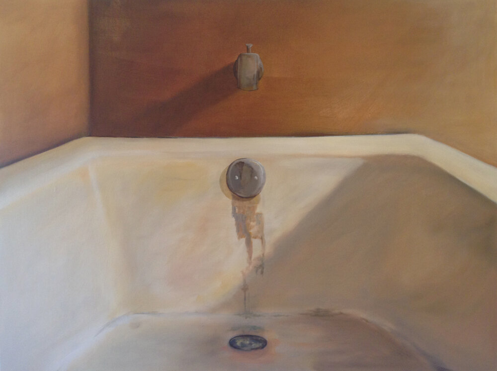   Bathtub , 2016  Oil on Panel, 30 x 24” 