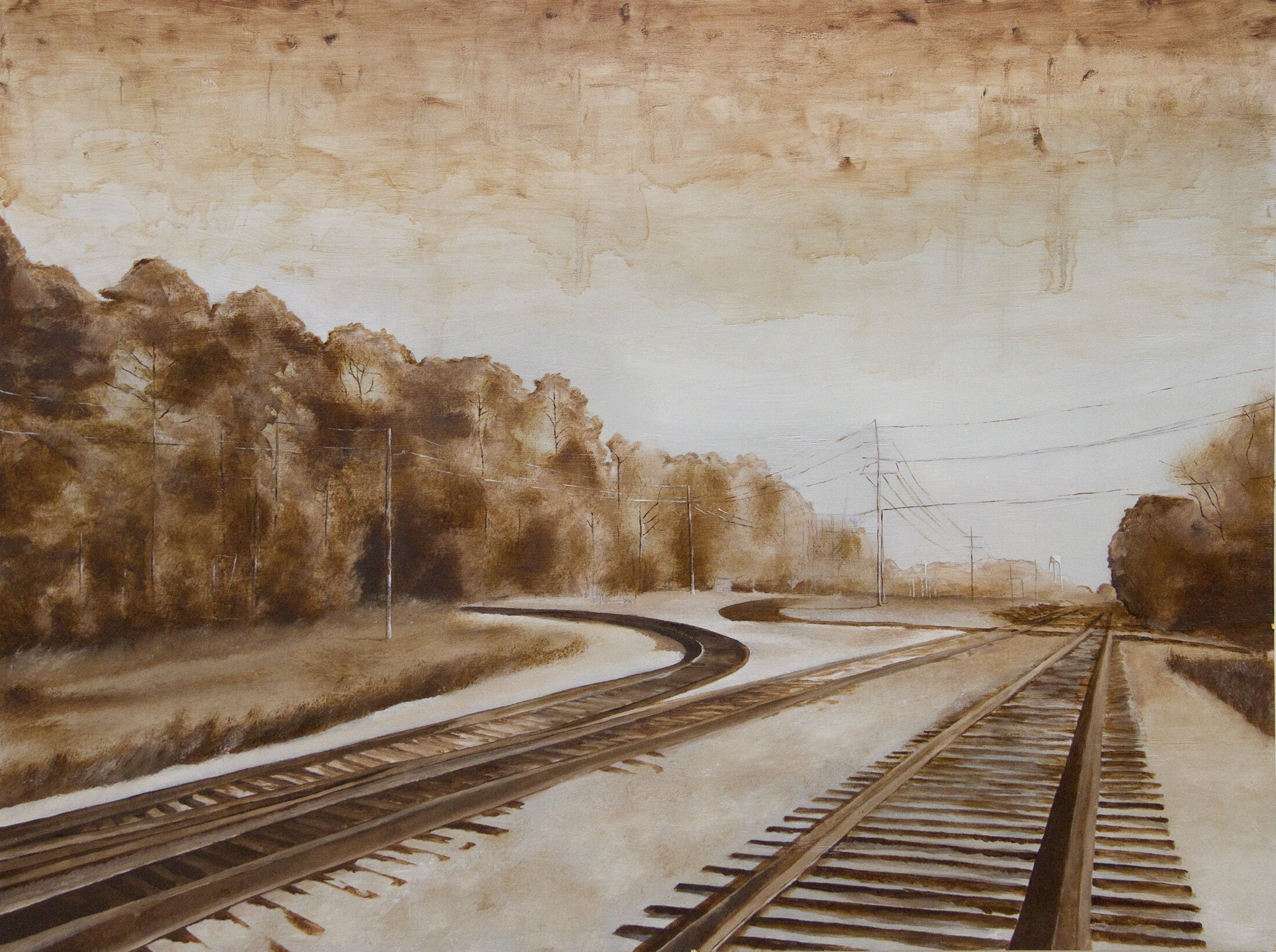   Untitled Landscape , 2013  Oil on Panel, 36 x 48” 
