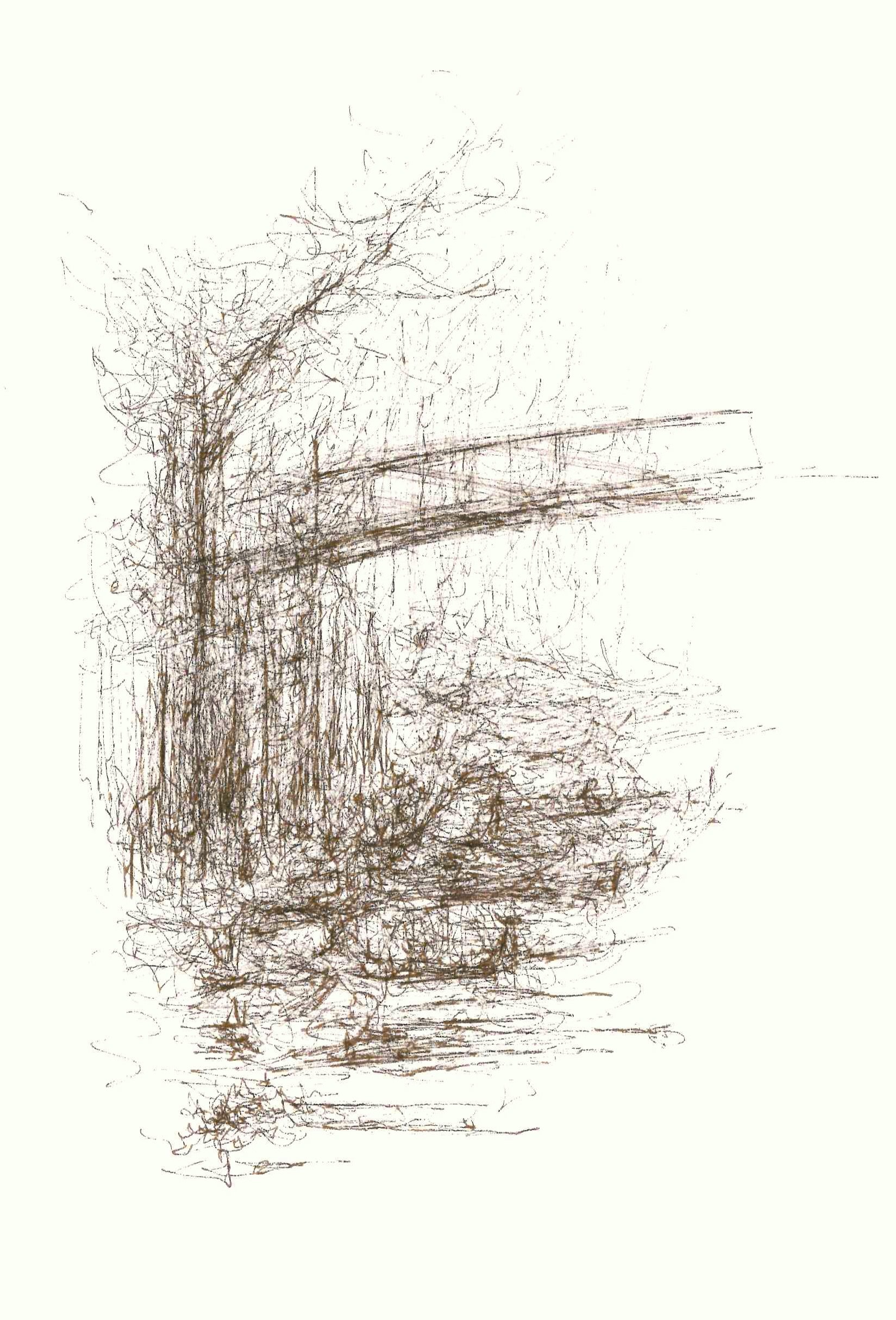  Untitled, Crystal Bridges, Bentonville, Arkansas, 2023  Micron Pen on Paper, 8.5 x 5.5 inches 