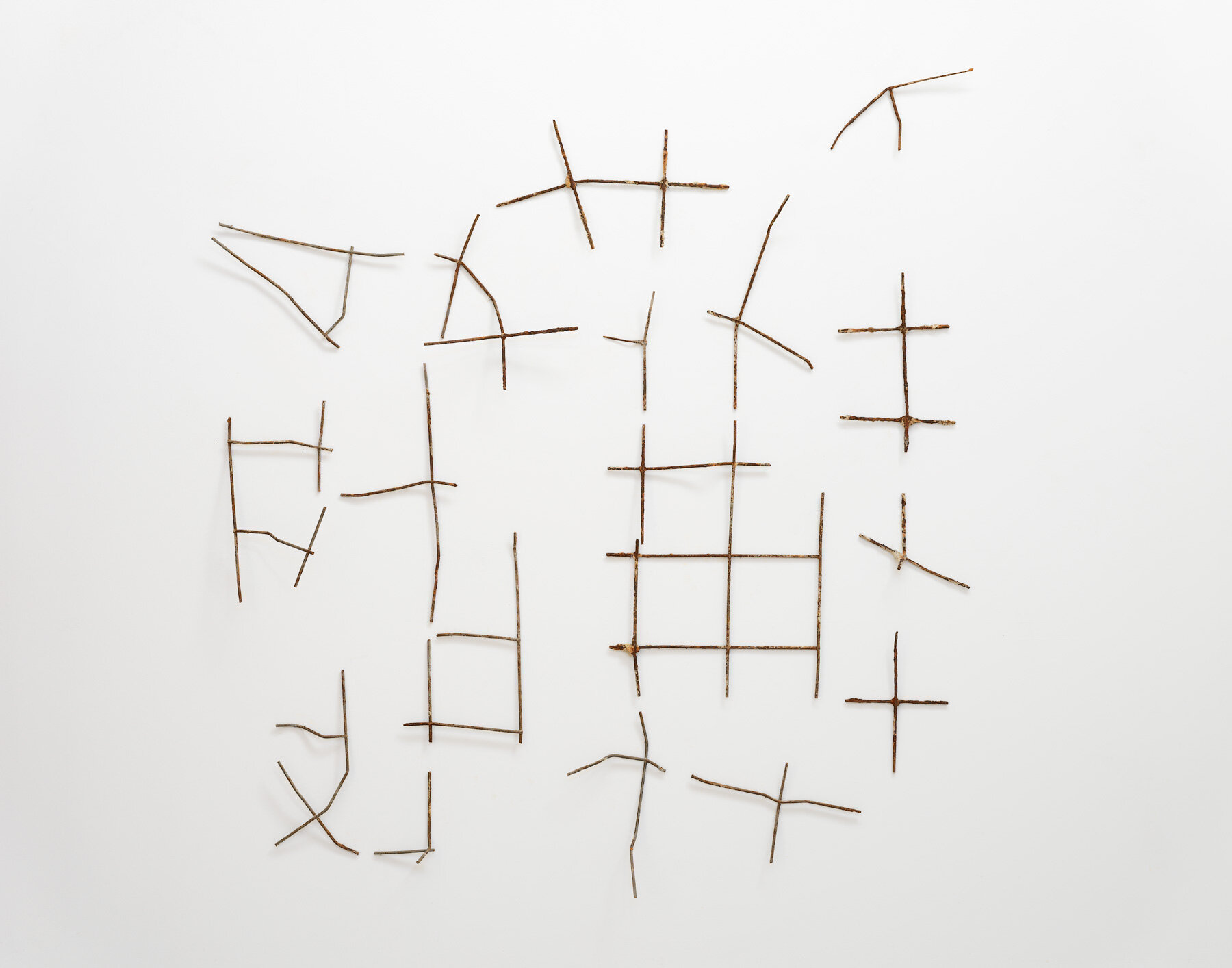   Fractured,  2019  used reinforcing iron mesh  approx 176 x 180 x 16 cm  Photograph Grant Hancock 