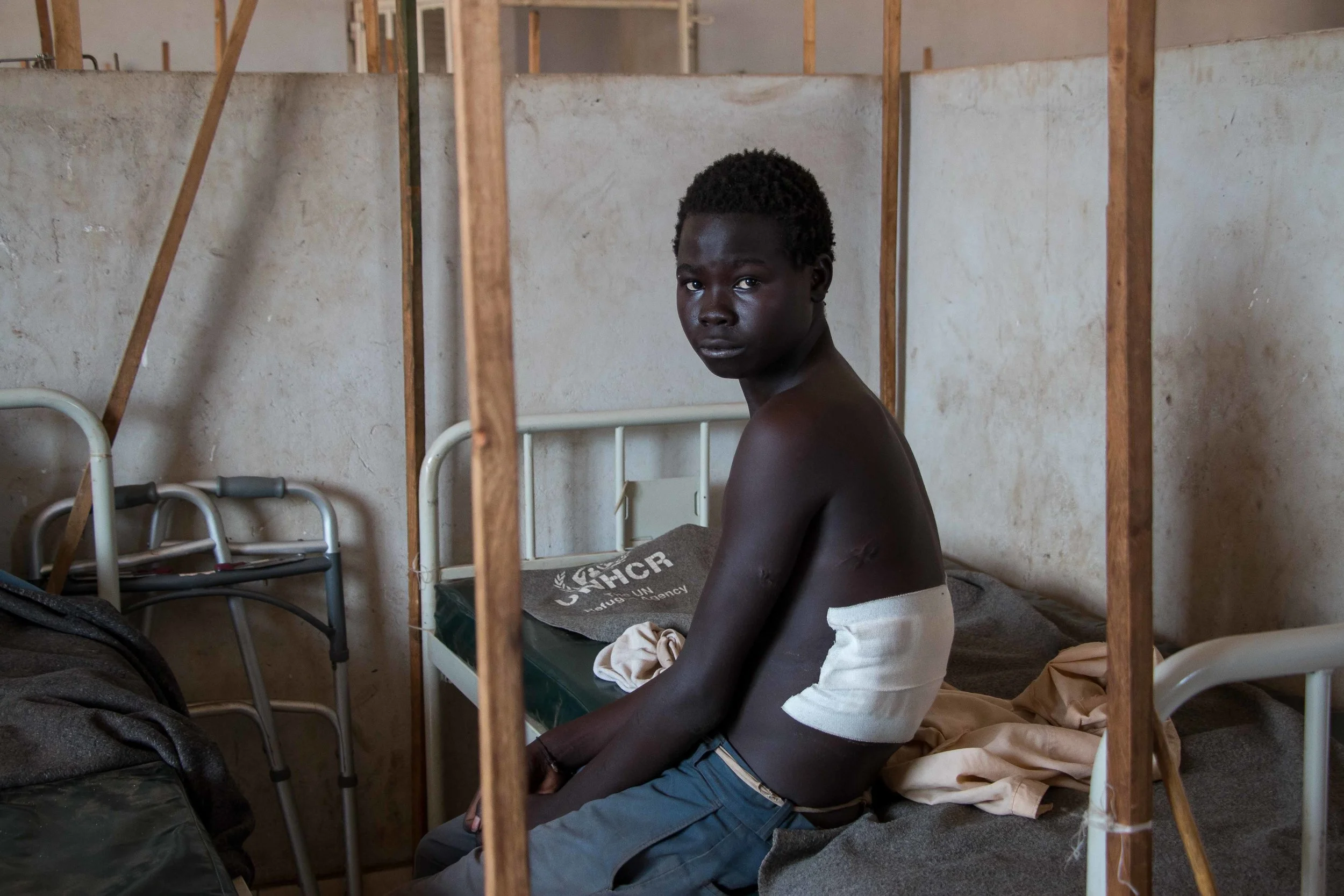 Jima Pame, 15, injured in an Antonov bombing, Blue Nile state, Sudan, News Deeply.