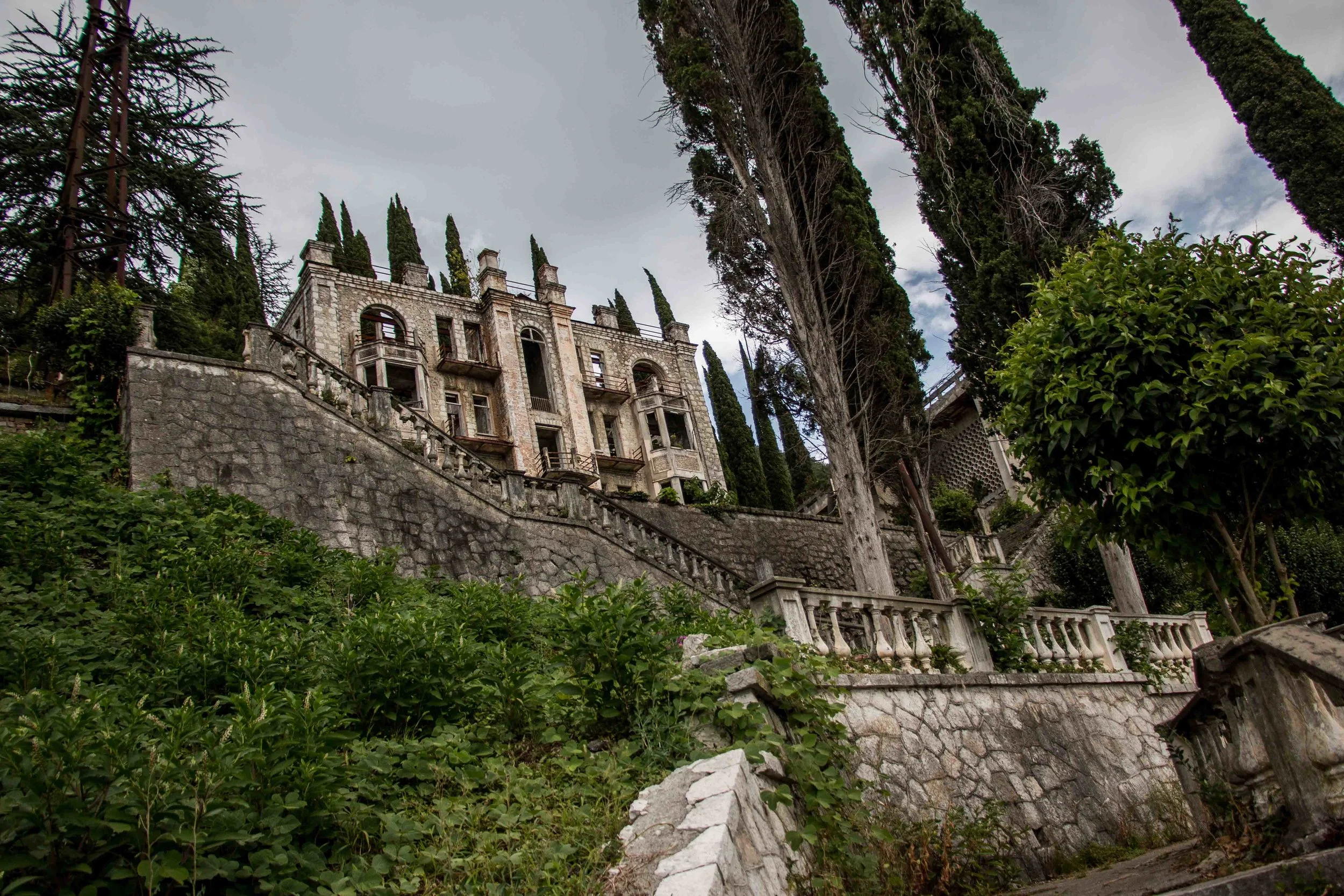 Gagra, former 'Russian Riviera' Black Sea resort town destroyed during the war '92-93, Abkhazia.