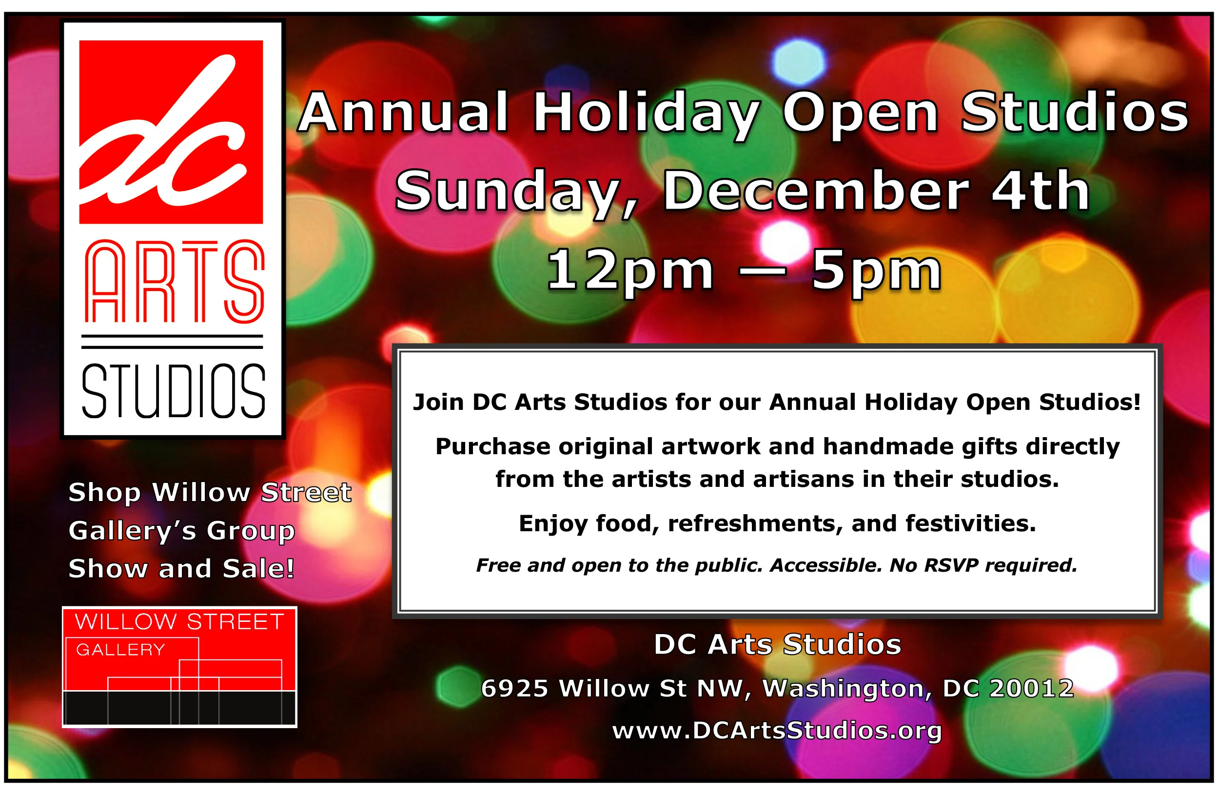 Holiday Open Studio! A Sip and Shop Experience