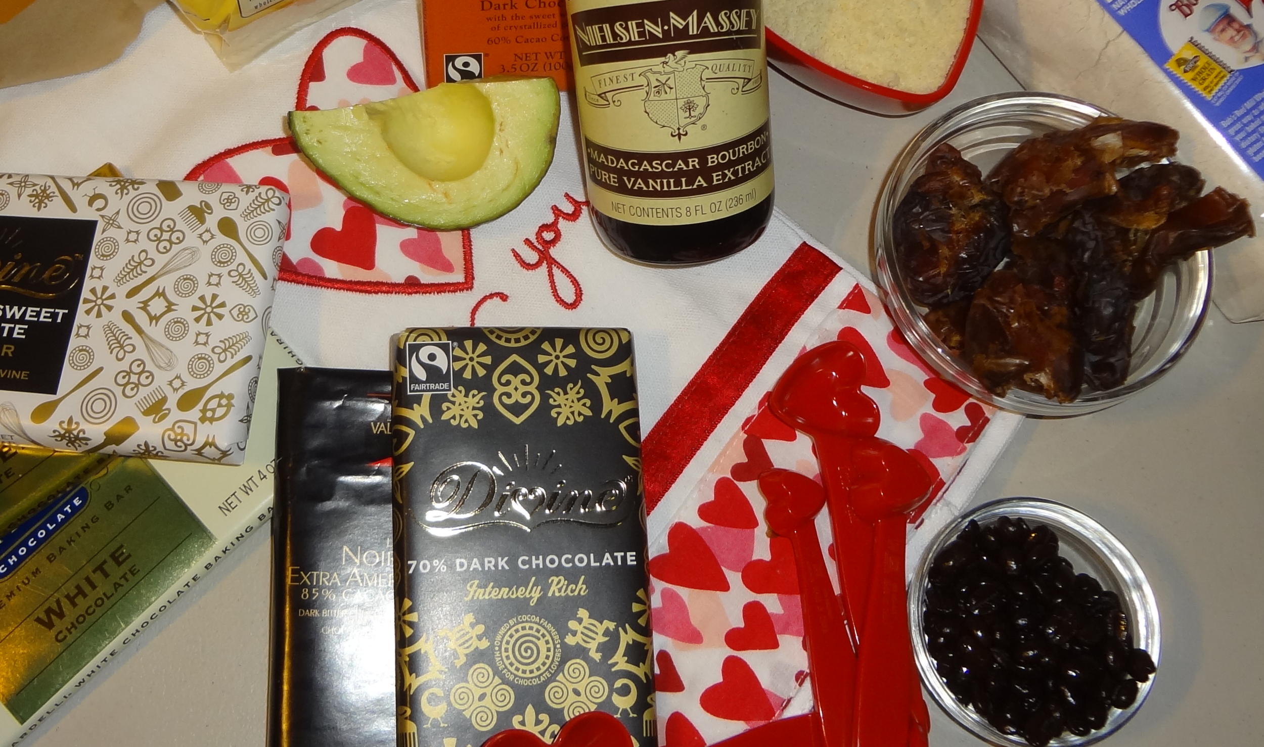 Divine 70 cacao chocolate neilsen massey vanilla avocado
