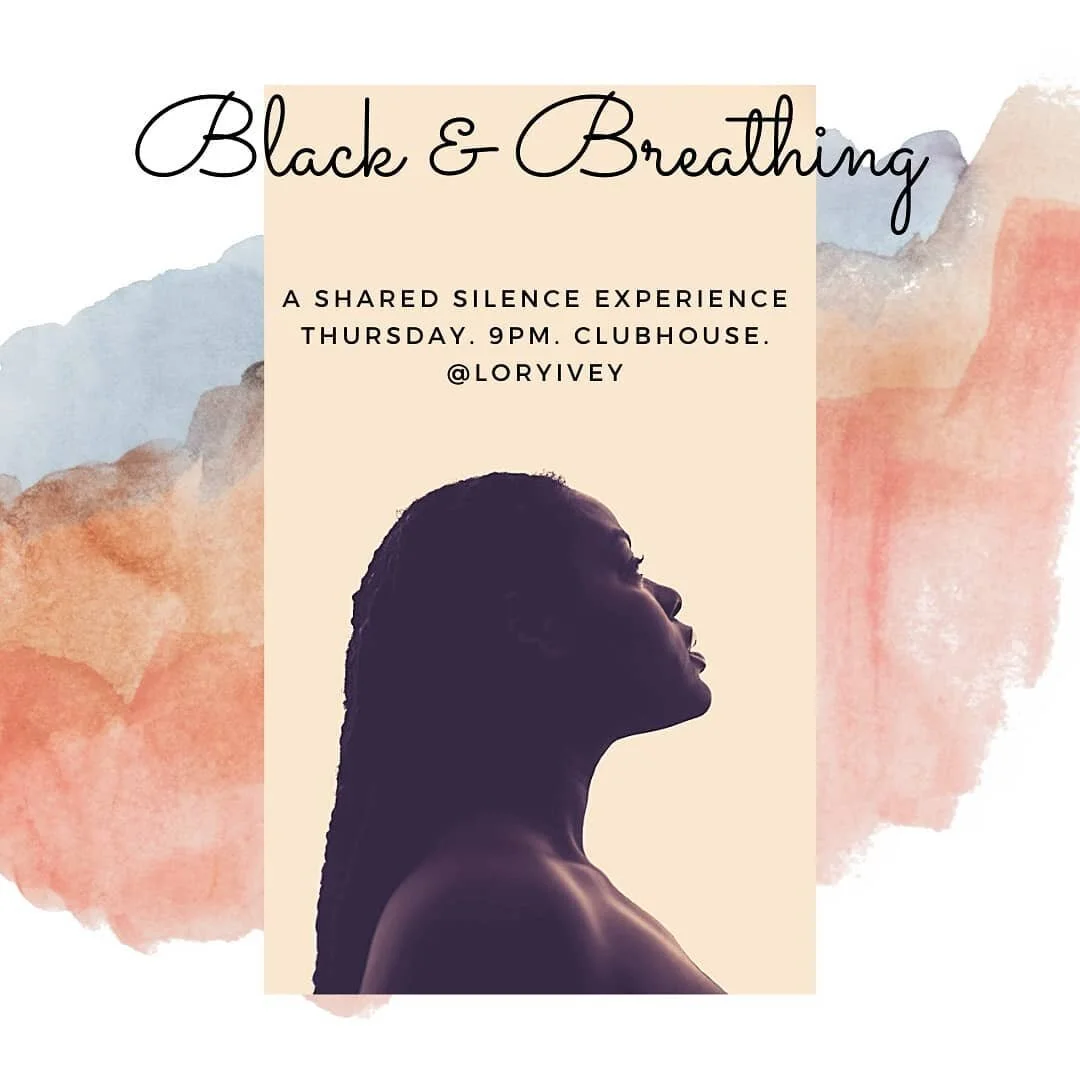 Link for tonight's Black and Breathing room in my bio! Join me at 9 pm EDT on Clubhouse for a shared silence experience honoring Black movement. 🖤🖤🖤 #blackmeditation #sharedsilence #joinclubhouse #blackfuturesmatter